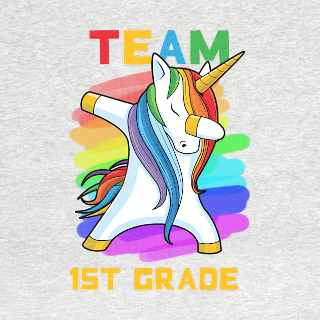 Team 1ST GRADE Unicorn Dabbing Gift Back To School by johnbbmerch